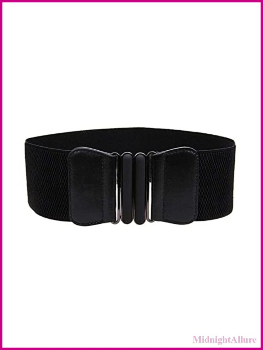 Faux Leather Wide Elastic Plus Size Waist Belt Stretch Waistband for Women